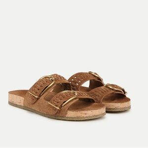 Veronica Beard Paige Sandals in Hazelwood Suede